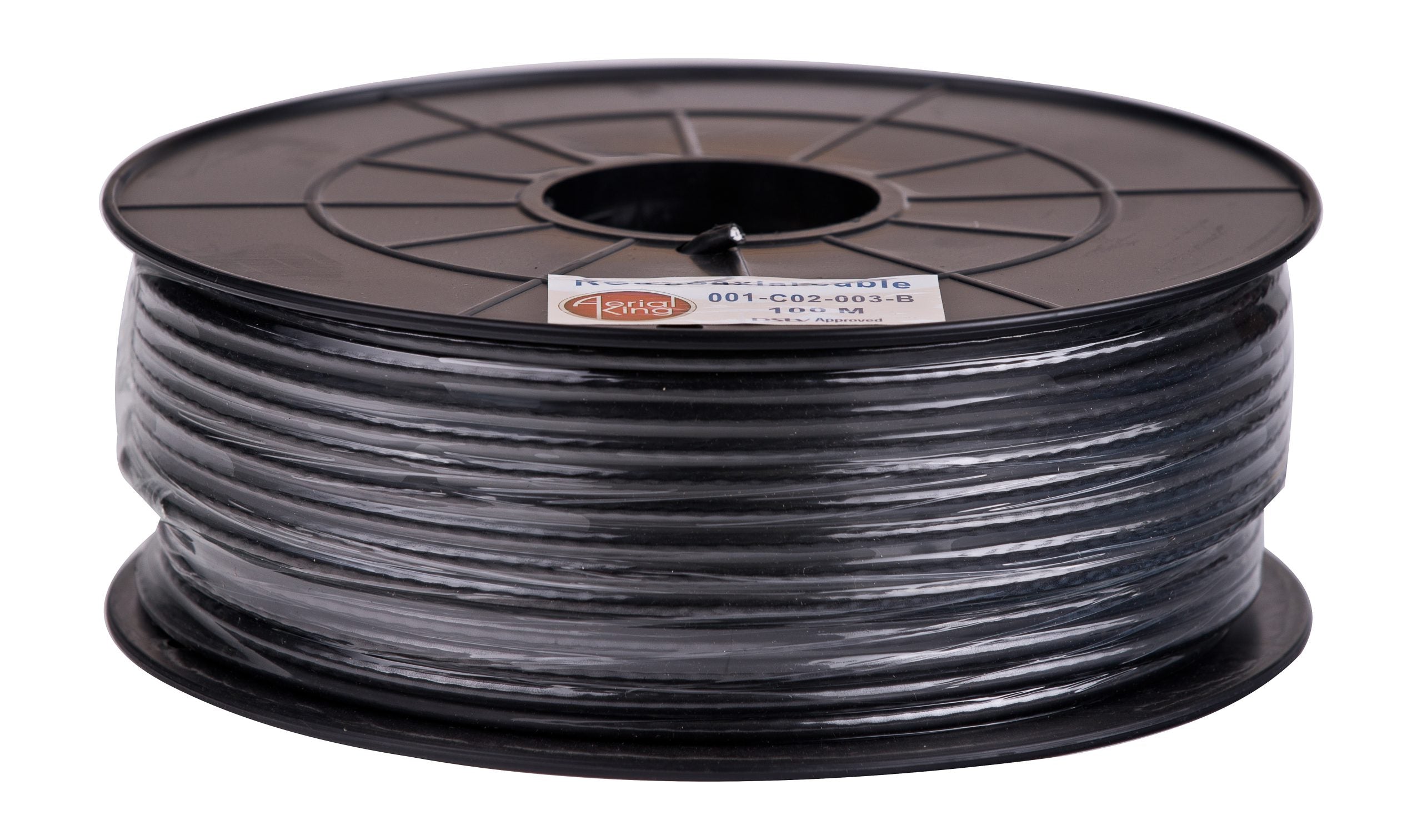 Cable Rg6 Black (100M) 64 Braid