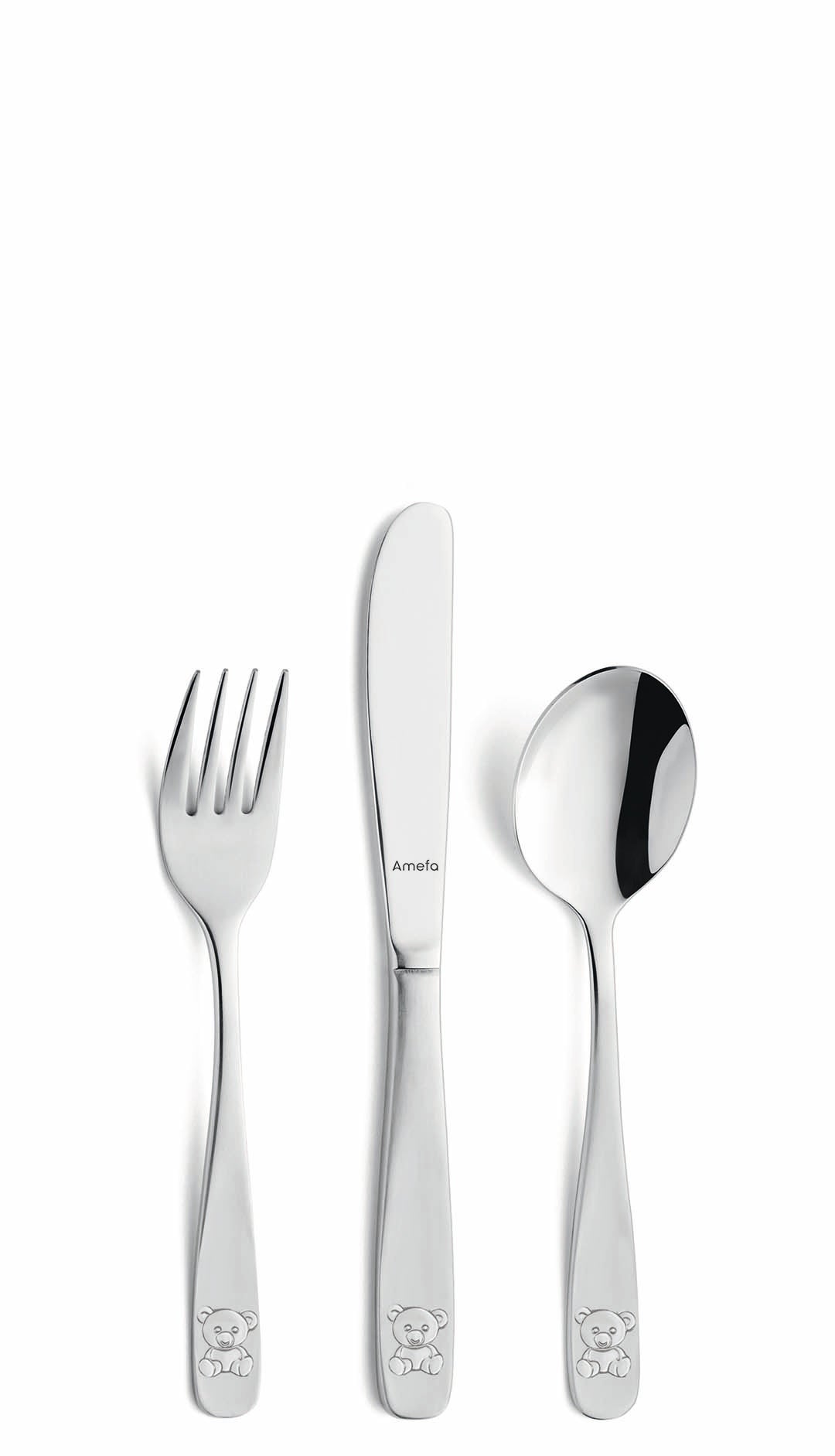 Teddy Kiddies Cutlery 3Pce Set