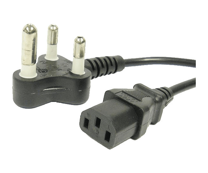 16 A Plug Top Power Lead Iec To C13 Socket 5m Pc Mae6 Acic13 Bk5