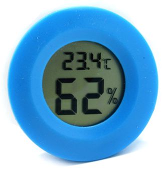 Thermometer / Hygrometer, Lcd Panel Mount 170132 Blue