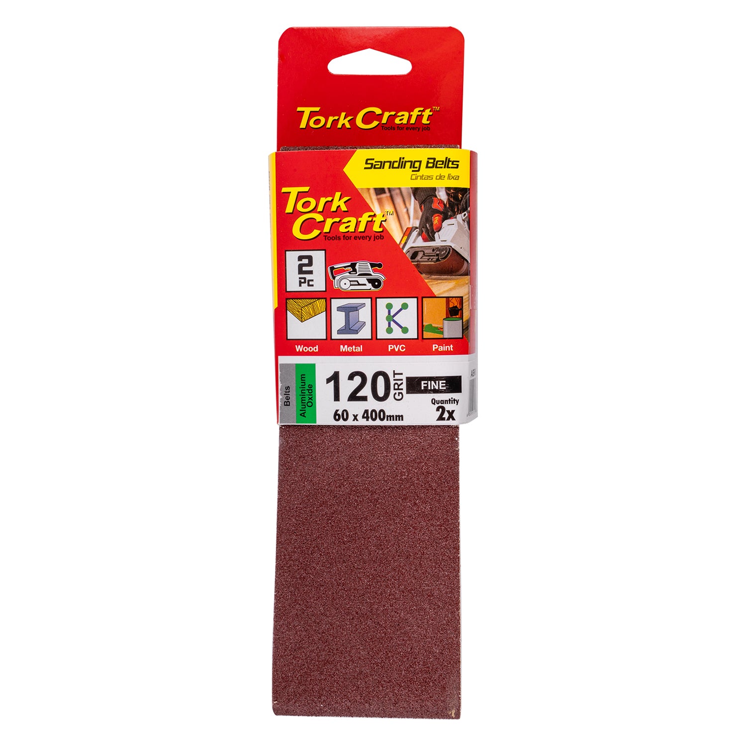 Sanding Belt 60 X 400 Mm 120 Grit 2/Pack (For Triton Palm Sander)