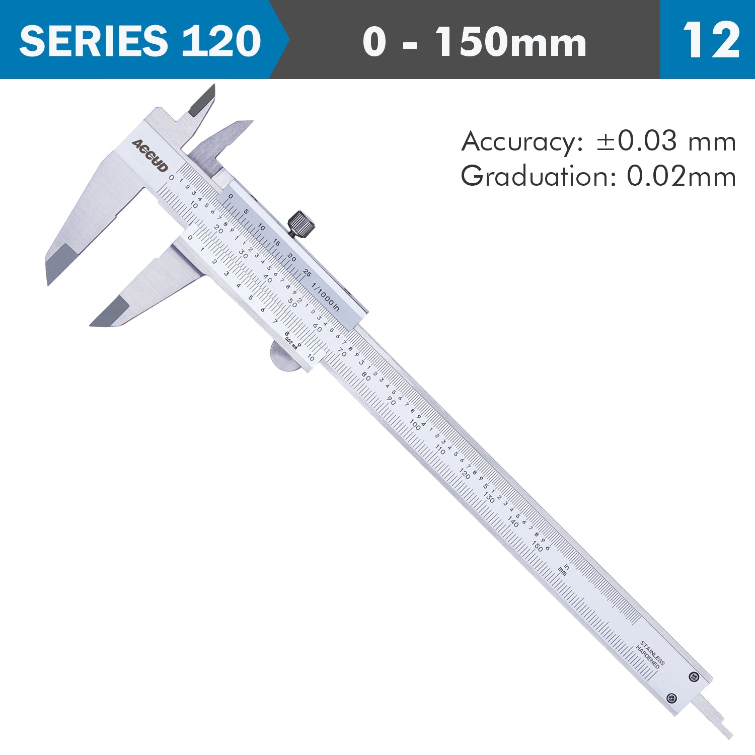 Accud Vernier Caliper 0 150 Mm ( 0.02 Mm)