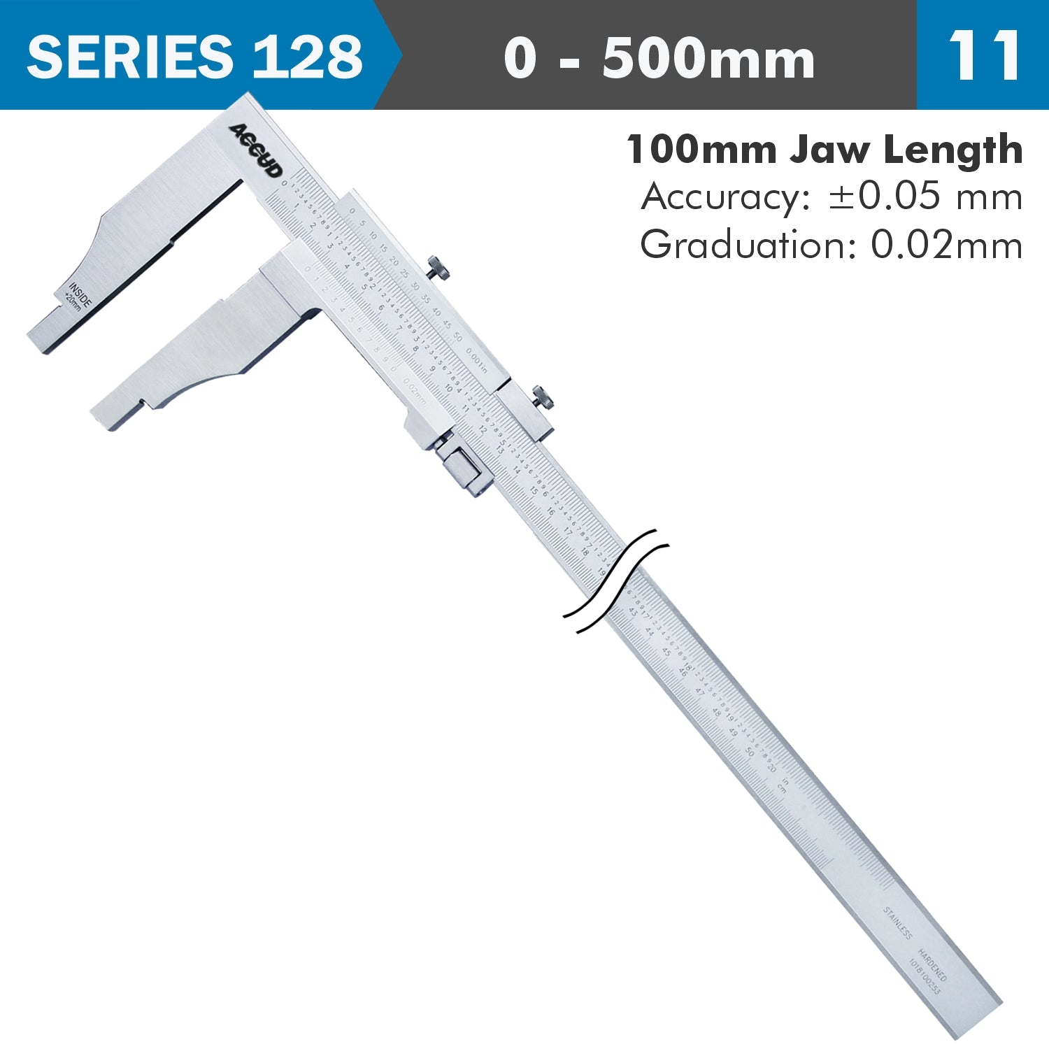 Vernier Caliper Jaw Length 100 Mm 0 500 Mm