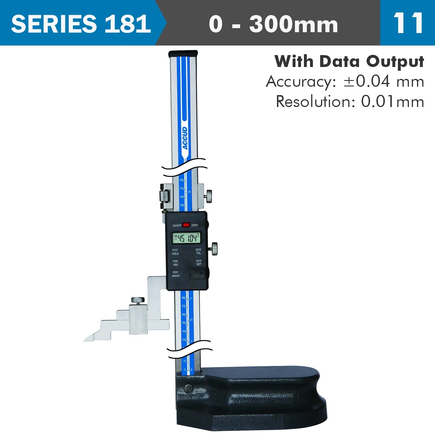 Dig. Height Gauge 300 Mm 0.04 Mm Acc. 0.01 Mm Res. S/Steel