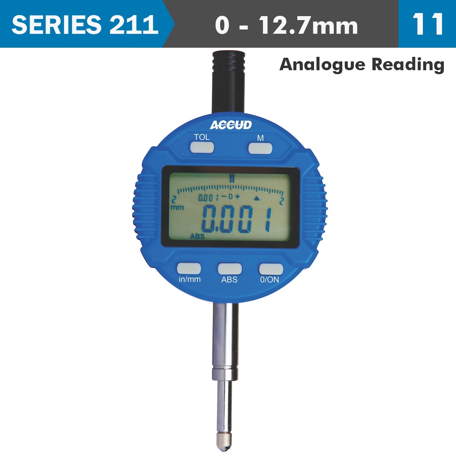 Digital Indicator Lug Back 12.7 Mm/0.5'