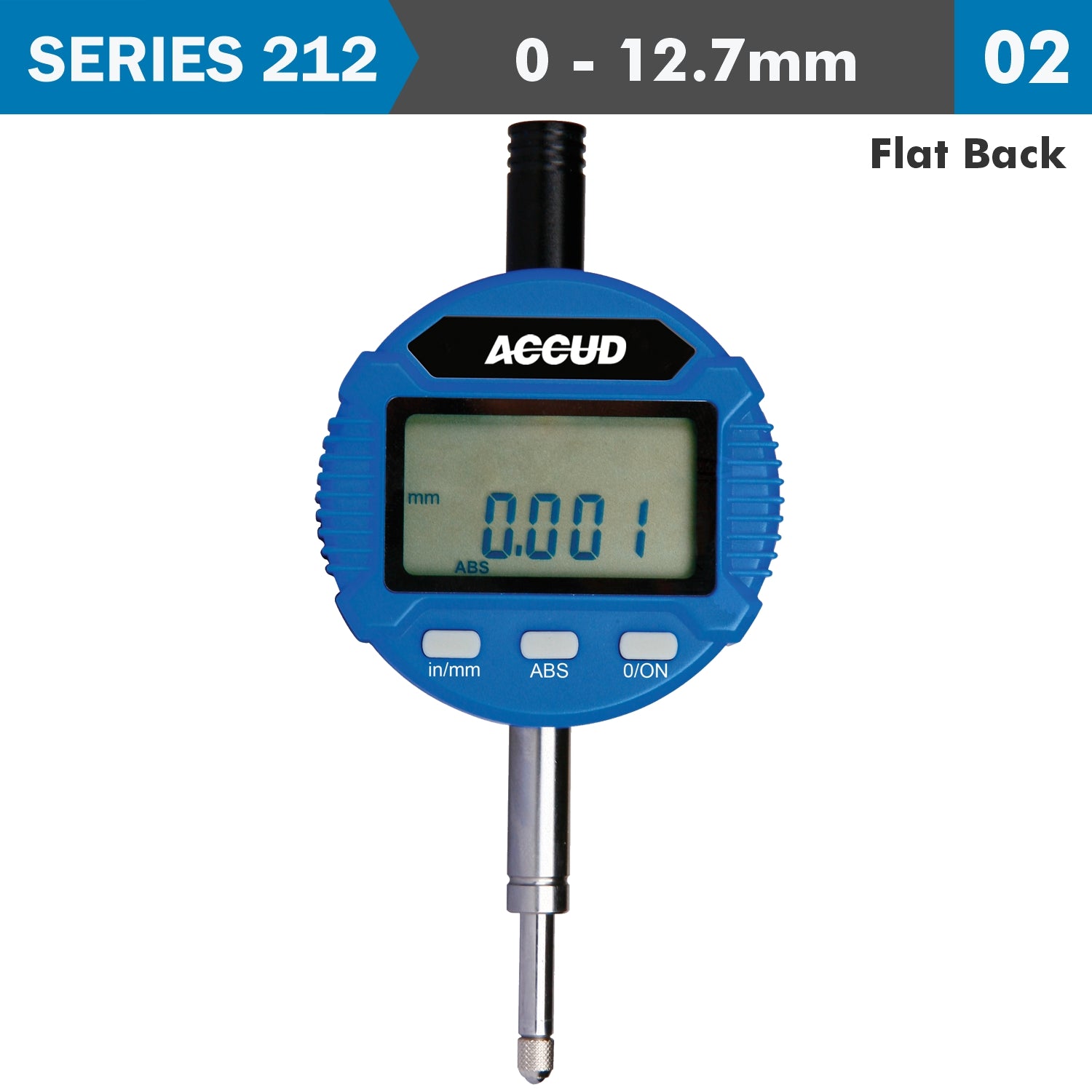 Digital Indicator Flat Back 12.7 Mm/0.5'