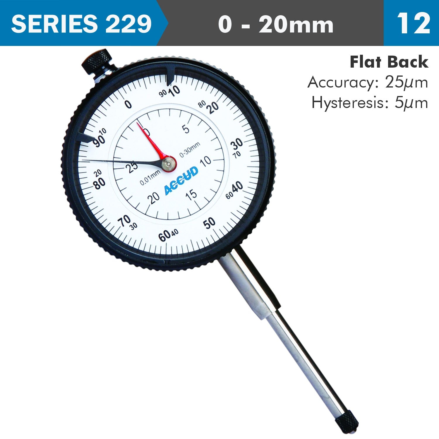 Dial Indicator Flat Back 20 Mm