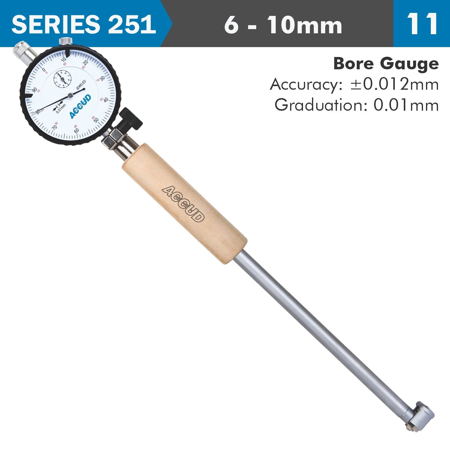 Dial Bore Gauge 6 10 Mm 0.012 Mm Acc. 0.001 Mm Grad.