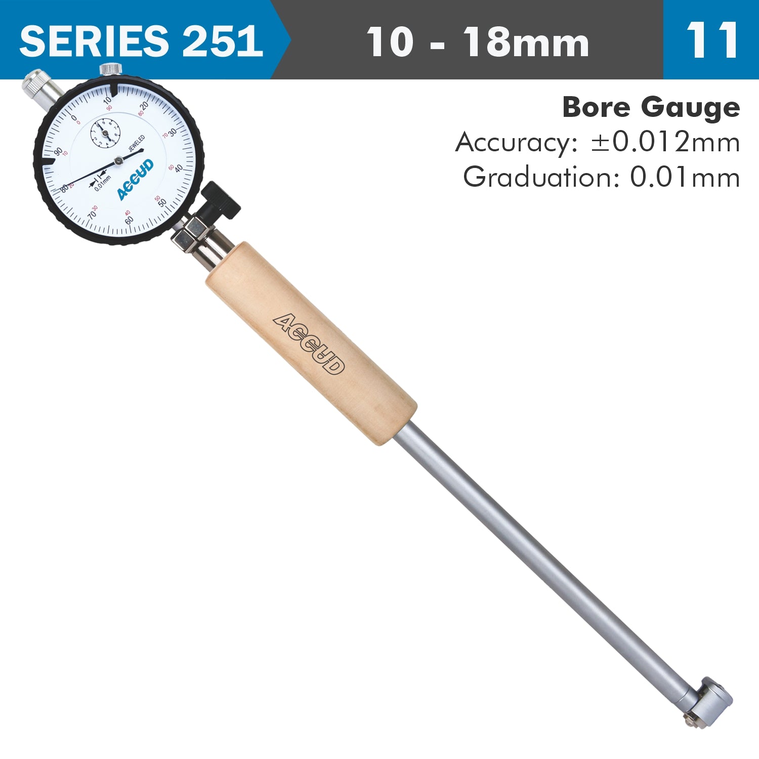 Dial Bore Gauge 10 18 Mm 0.012 Mm Acc. 0.001 Mm Grad.