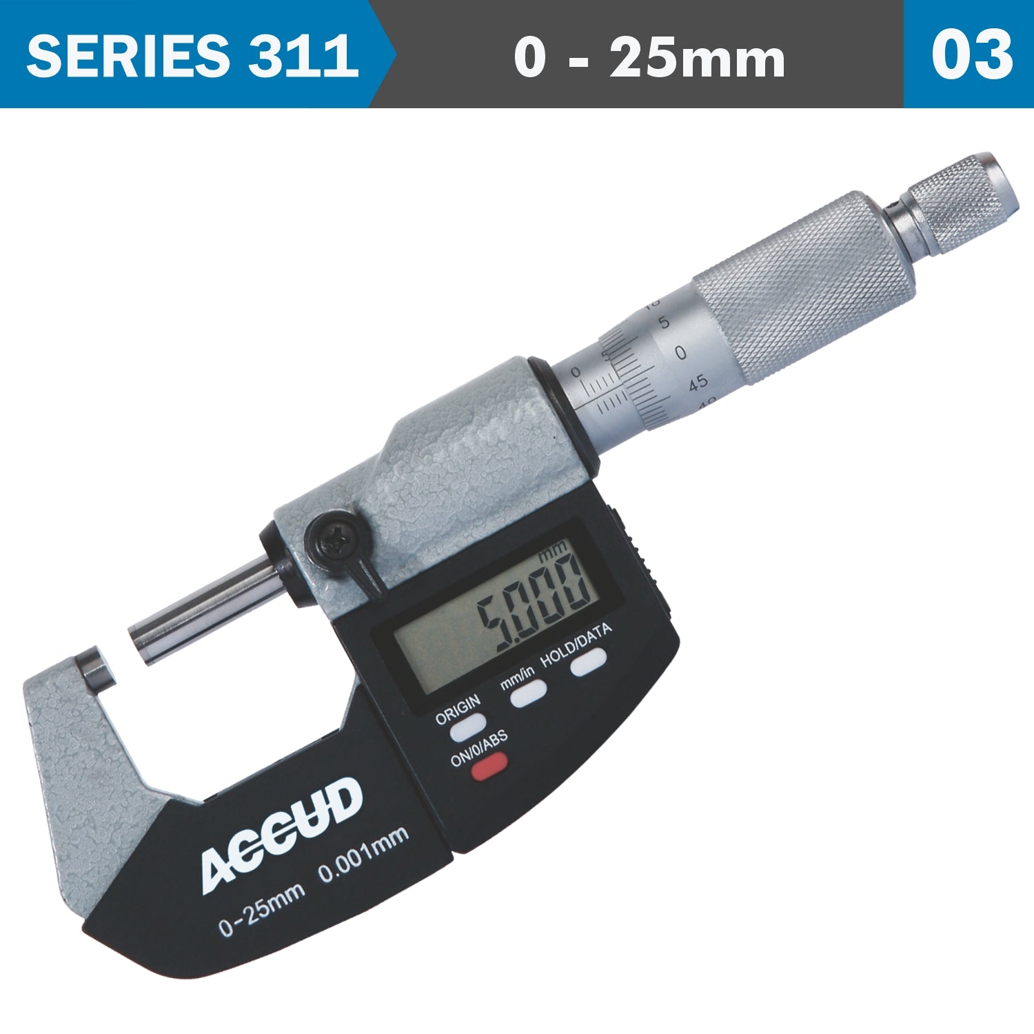 Digital Outside Micrometer 0 25 Mm 0.001 M