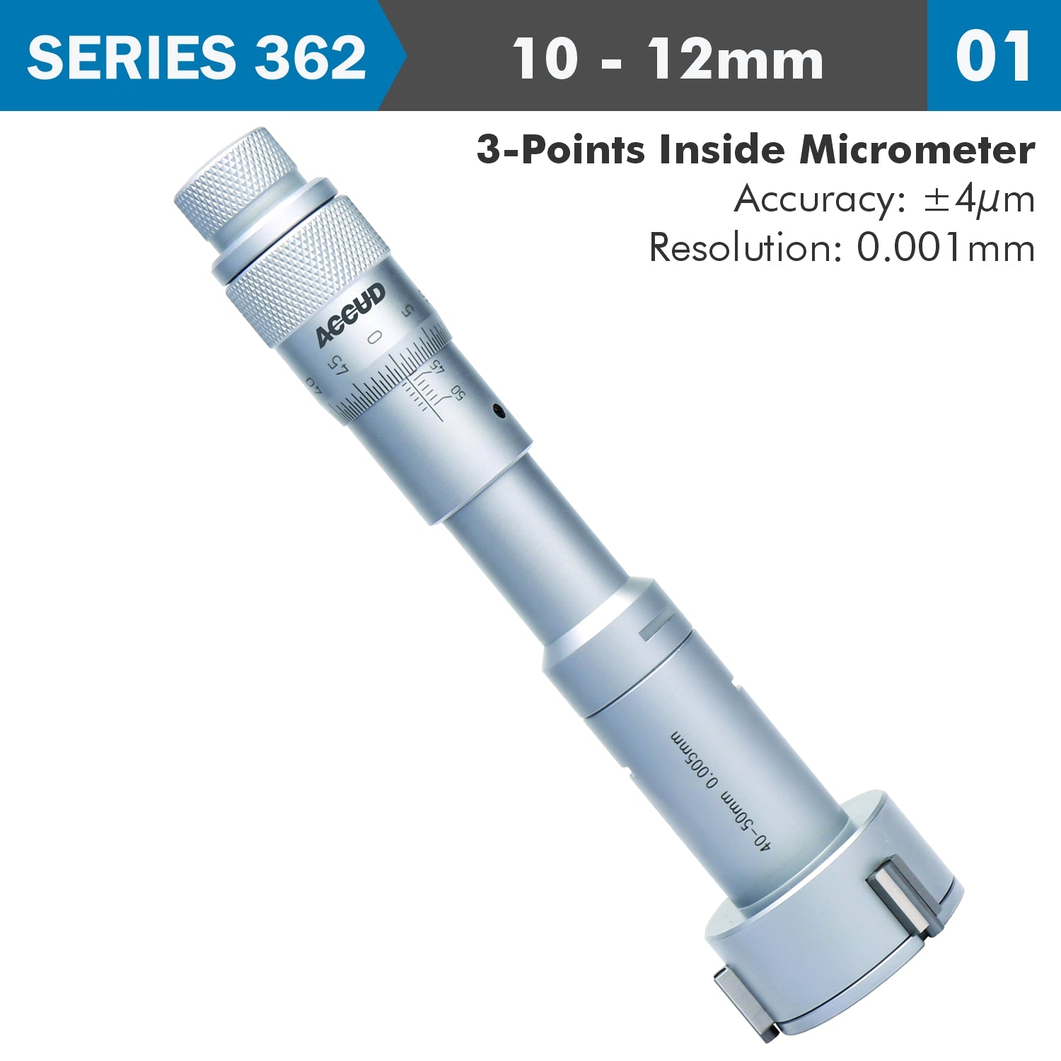 3 Points Inside Micrometer 10 12 Mm 0.004 Mm Acc. 0.001 Mm Grad.