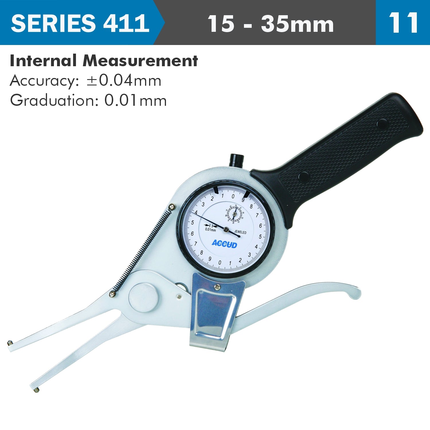 Int. Dial Caliper Gauge 15 35 Mm 0.04 Mm Acc. 0.01 Mm Grad. Jaw Length 50