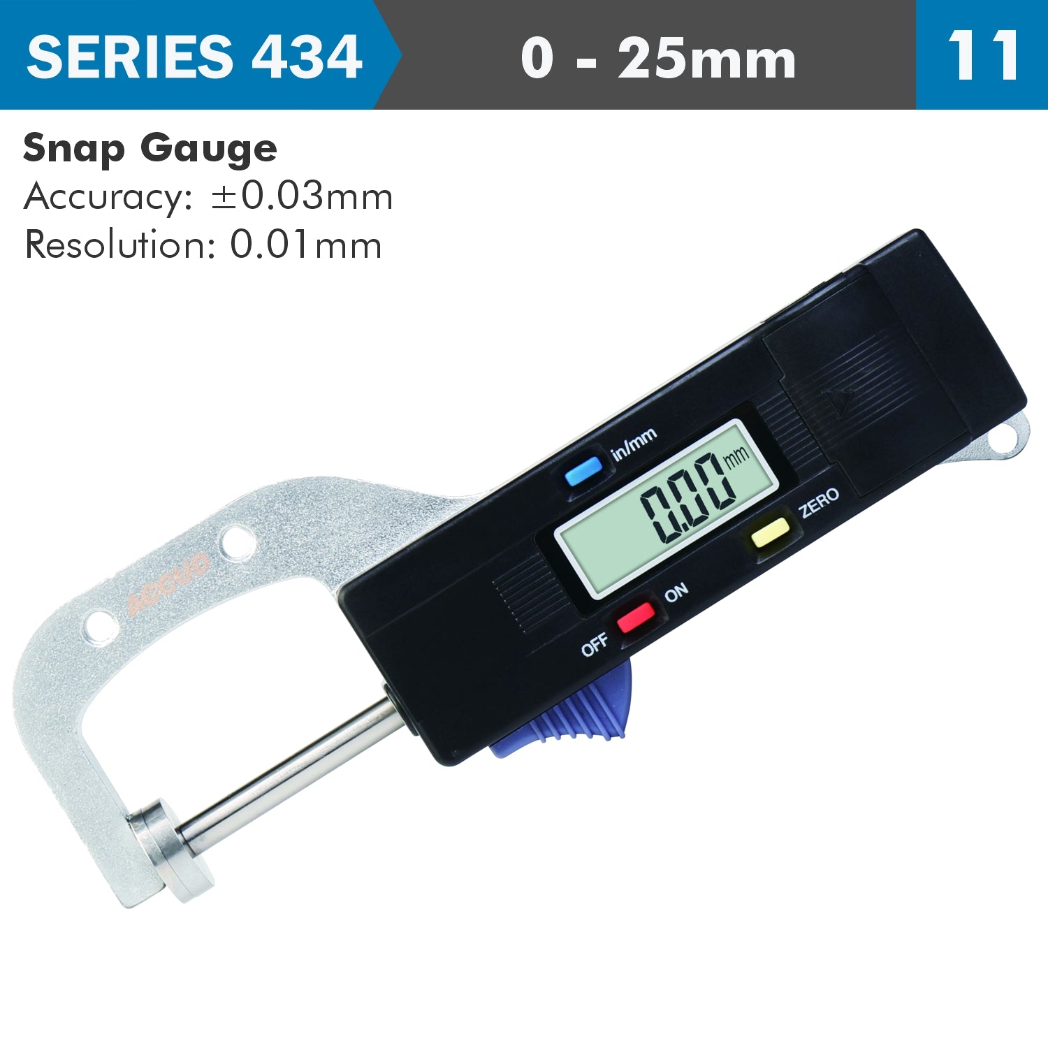 Digital Snap Gauge 0 25 Mm 0.01 Mm Res.