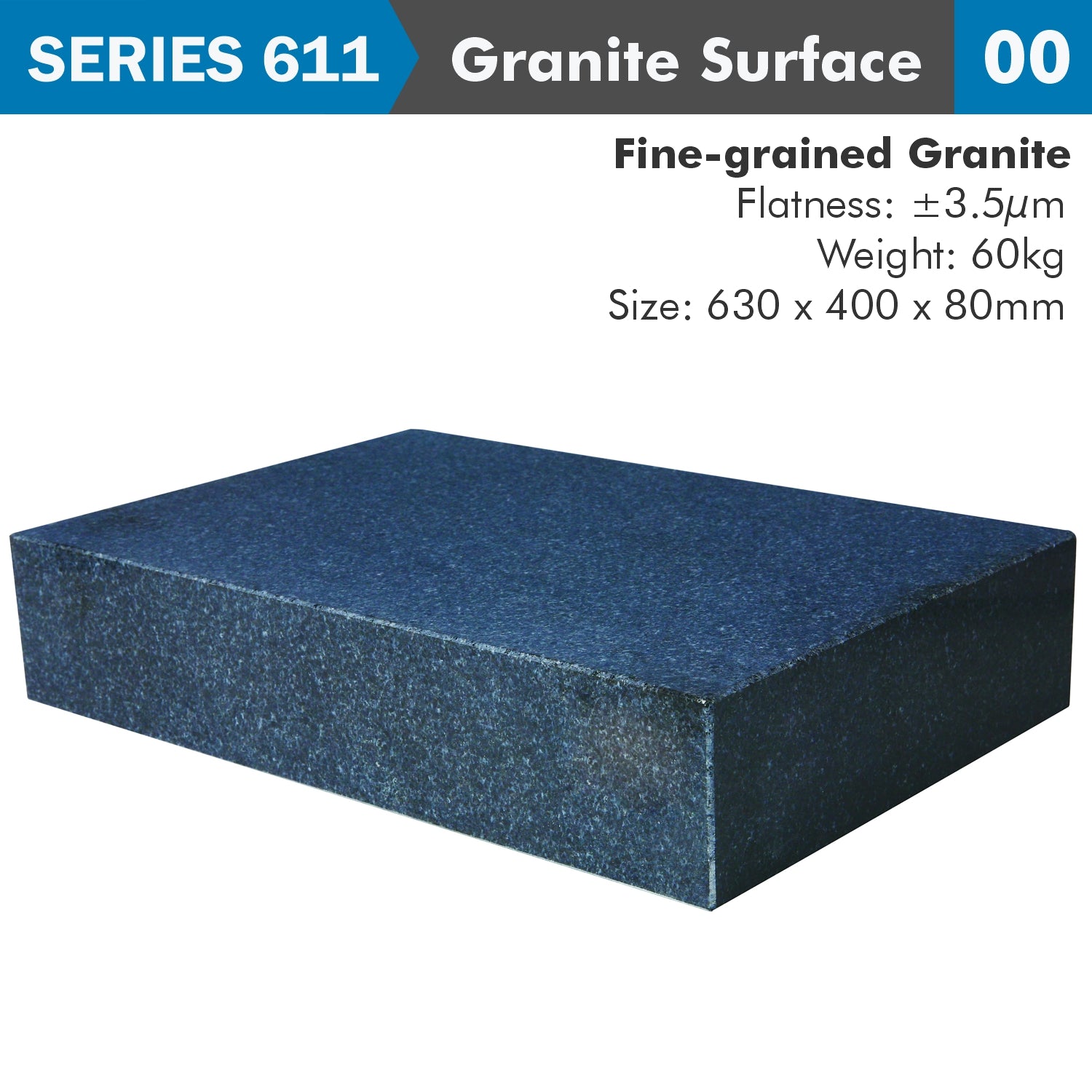 Granite Surface Plate Grade 00 630 X400 X80 Mm 60 Kg 0.0035 Mm Flat