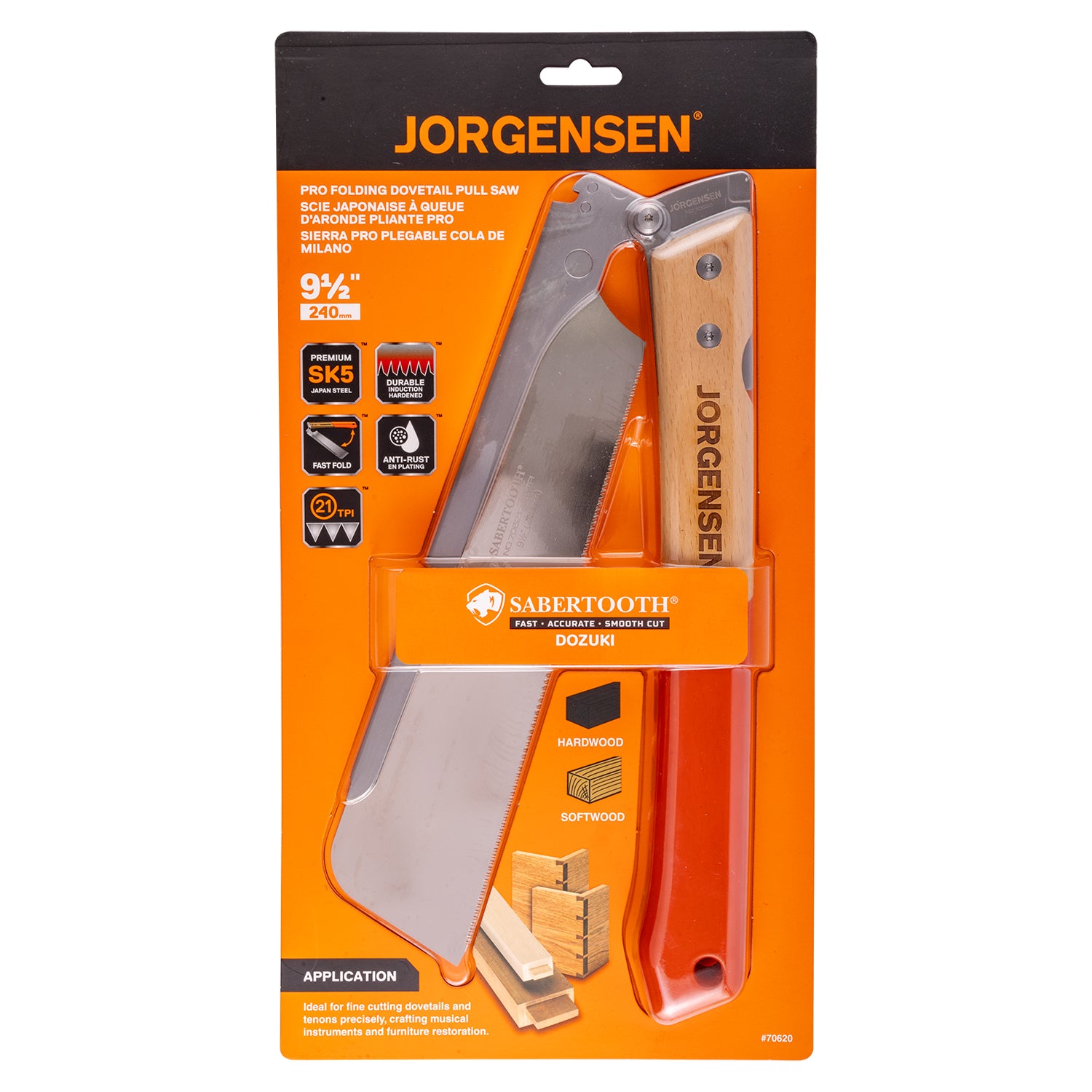 Jorgensen 240 Mm Folding Dovetail Pull Saw