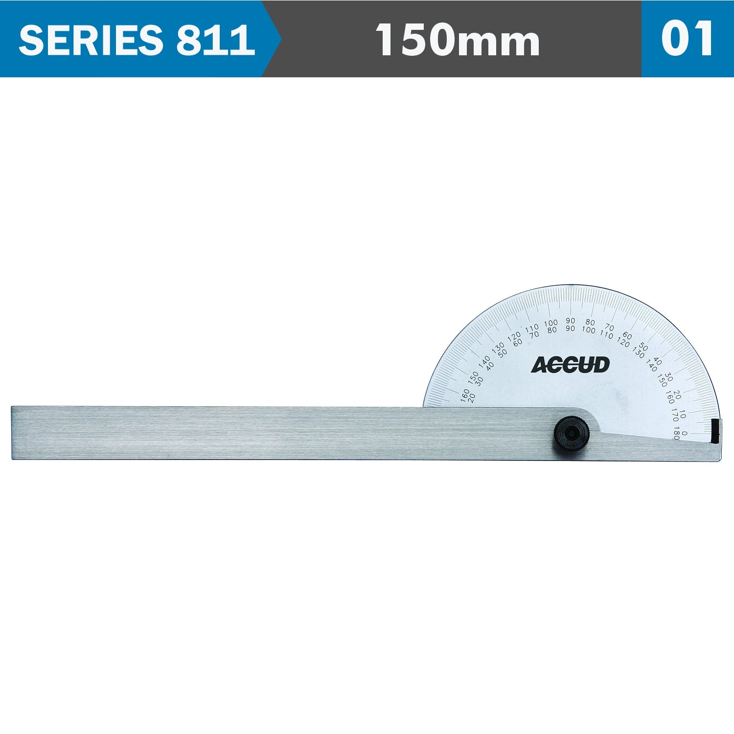 Protractor 85 X150 Mm 180 Deg. 0.3 Deg. Acc. 1 Deg Grad.