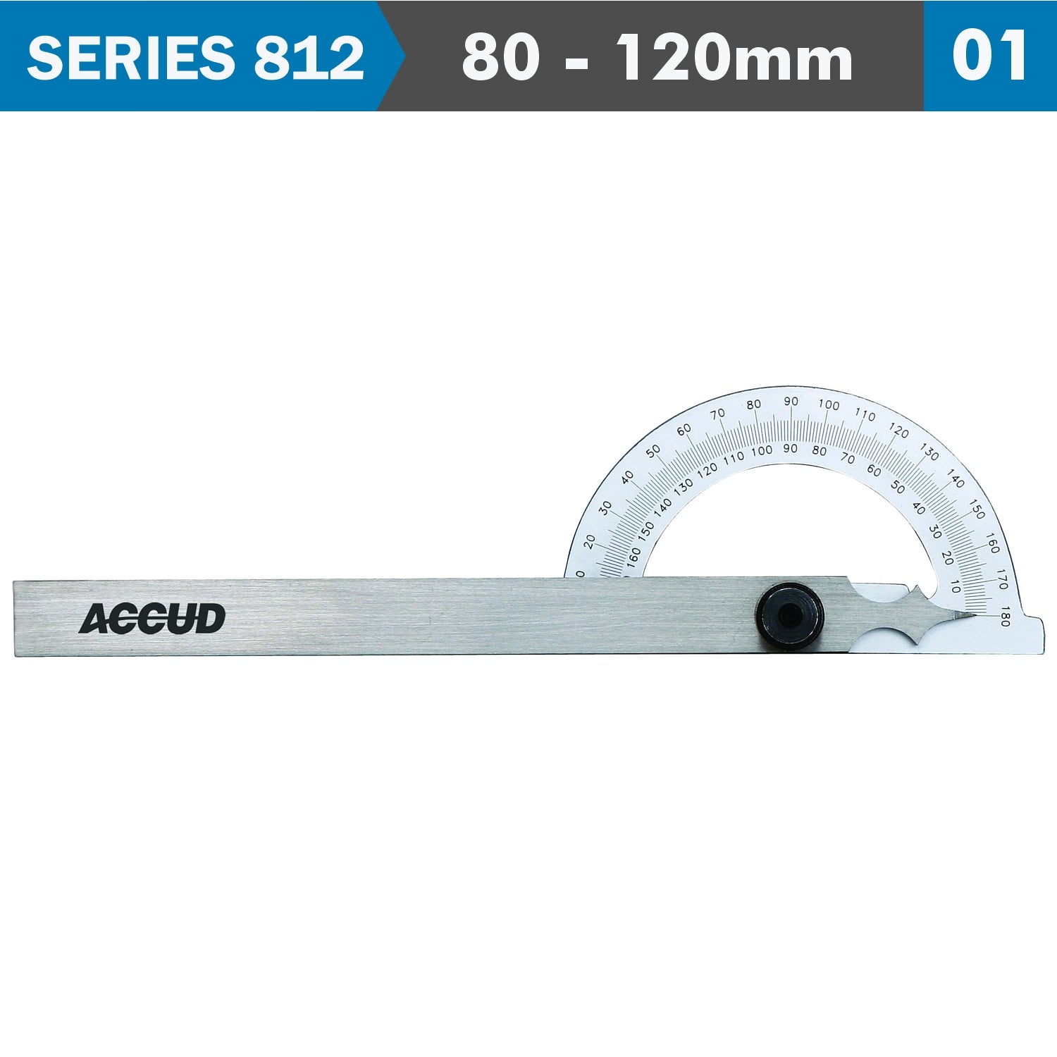 Protractor 80 X120 Mm 180 Deg. 0.3 Deg Acc. 1 Deg. Grad.