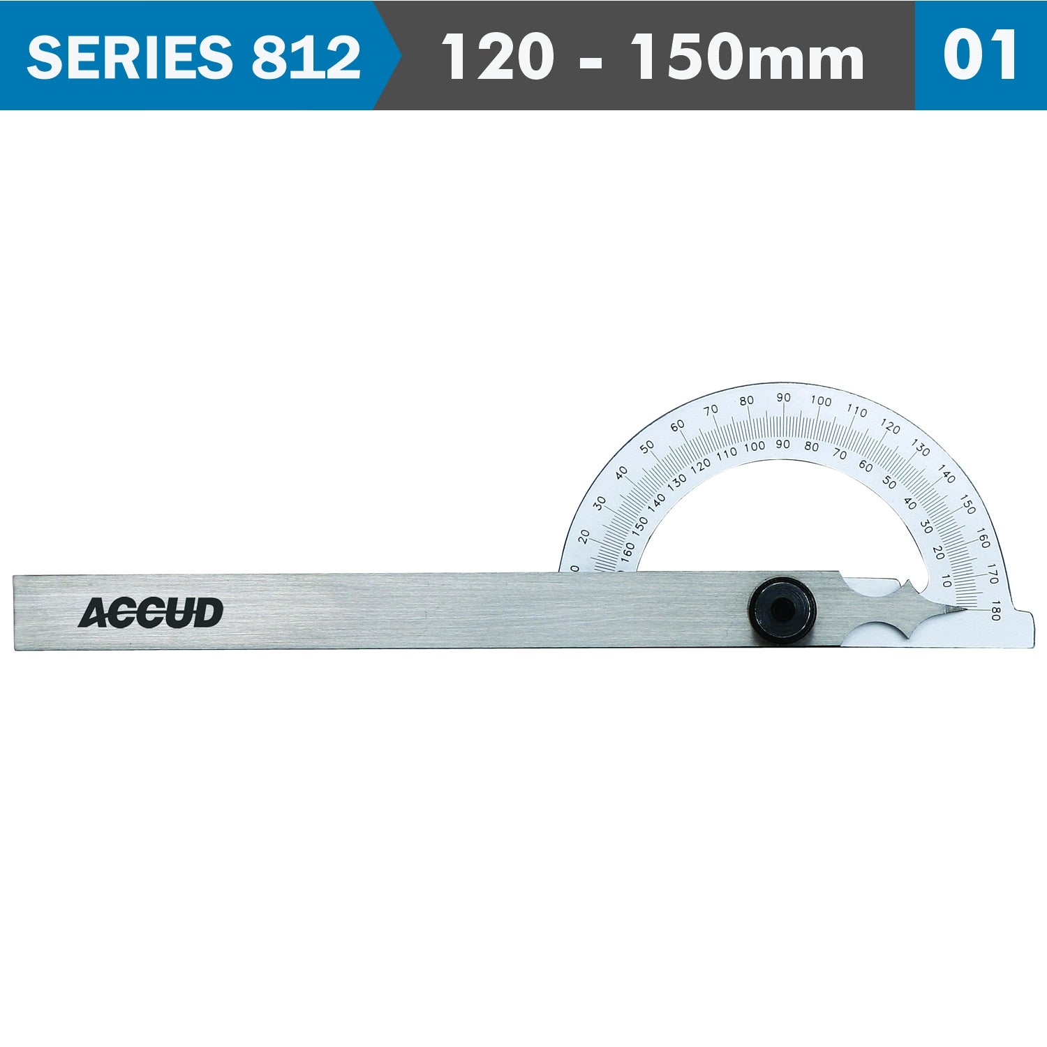 Protractor 120 X 150 Mm 180 Deg. 0.3 Deg Acc. 1 Deg. Grad.