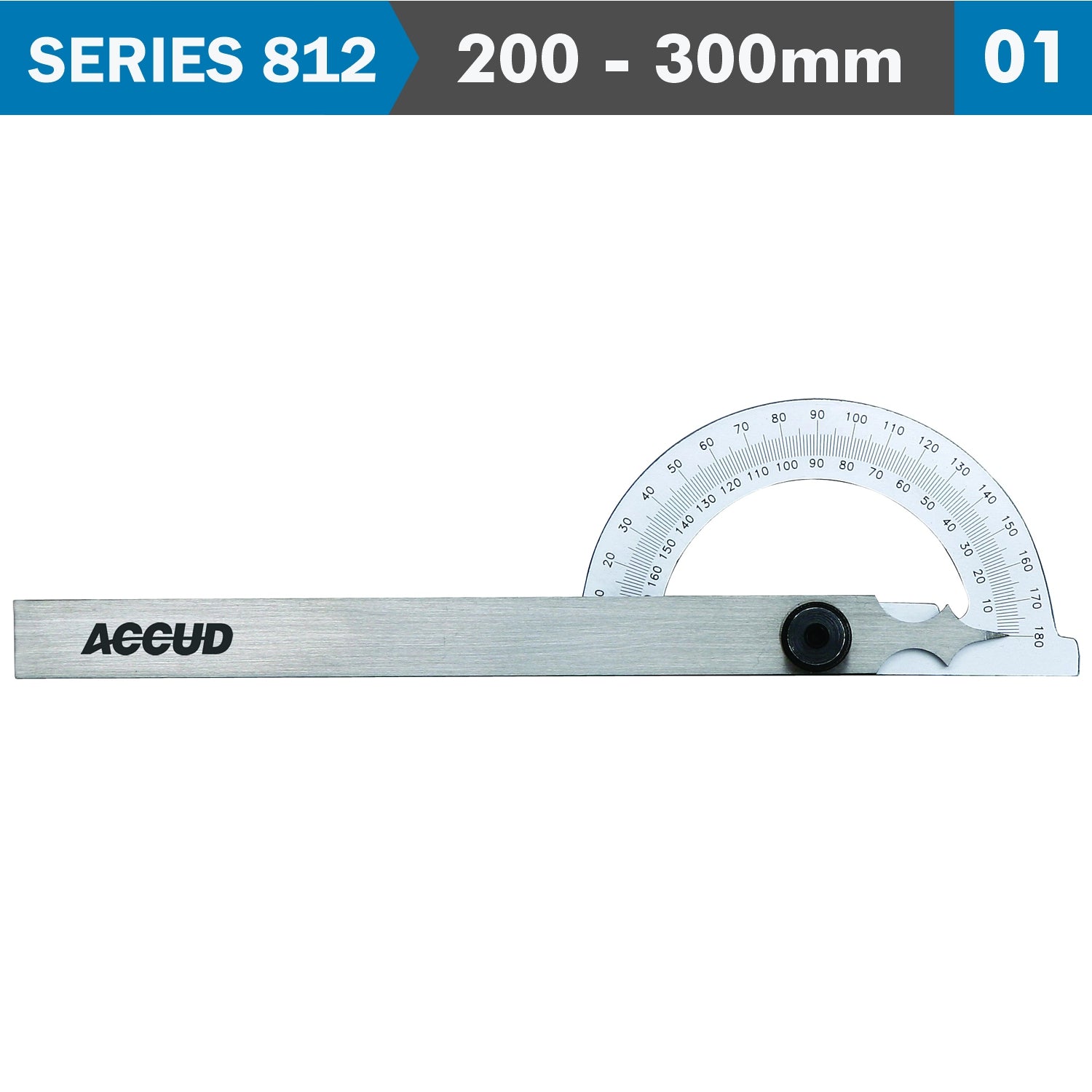 Protractor 200 X 300 Mm 180 Deg. 0.3 Deg Acc. 1 Deg. Grad.