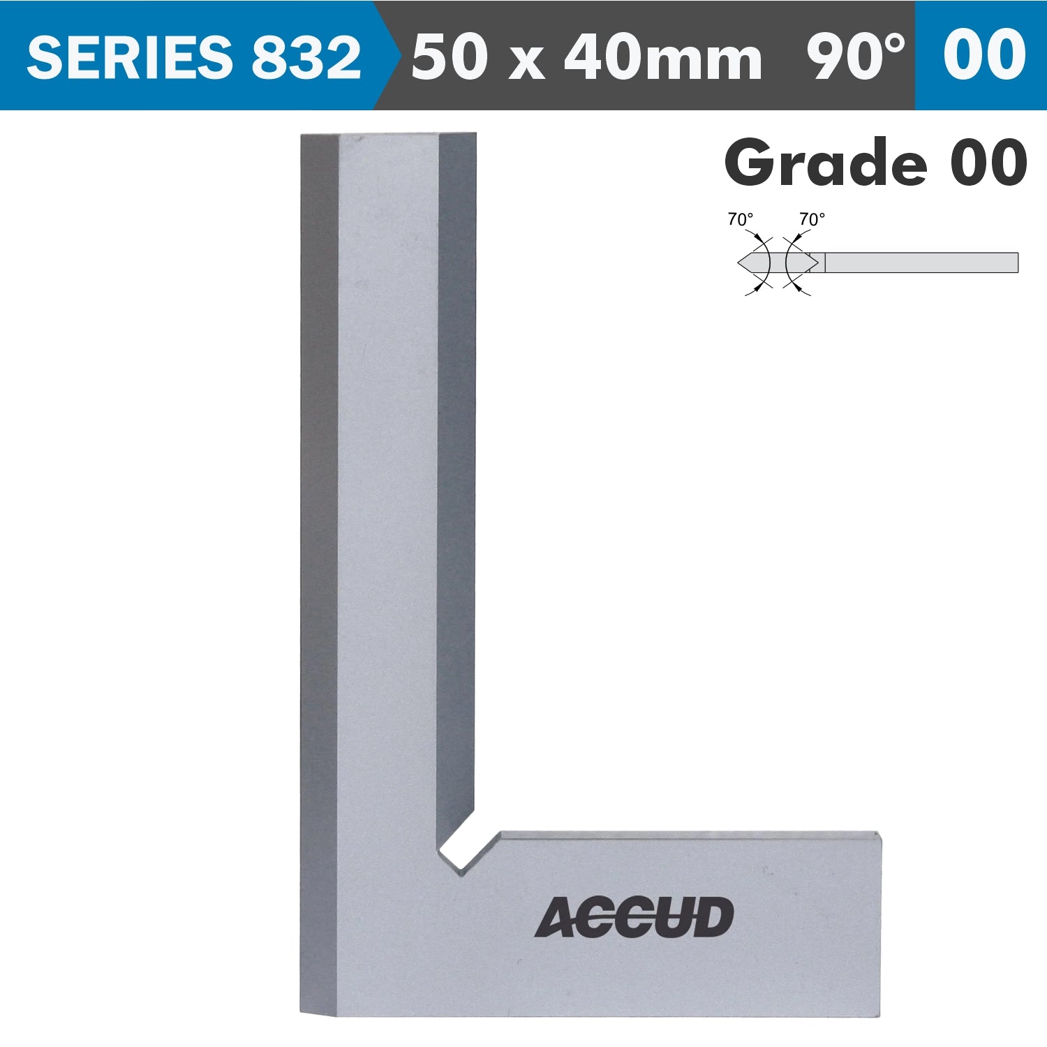 Beveled Edge Square 90 Deg. Grade 00 50 X40 Mm