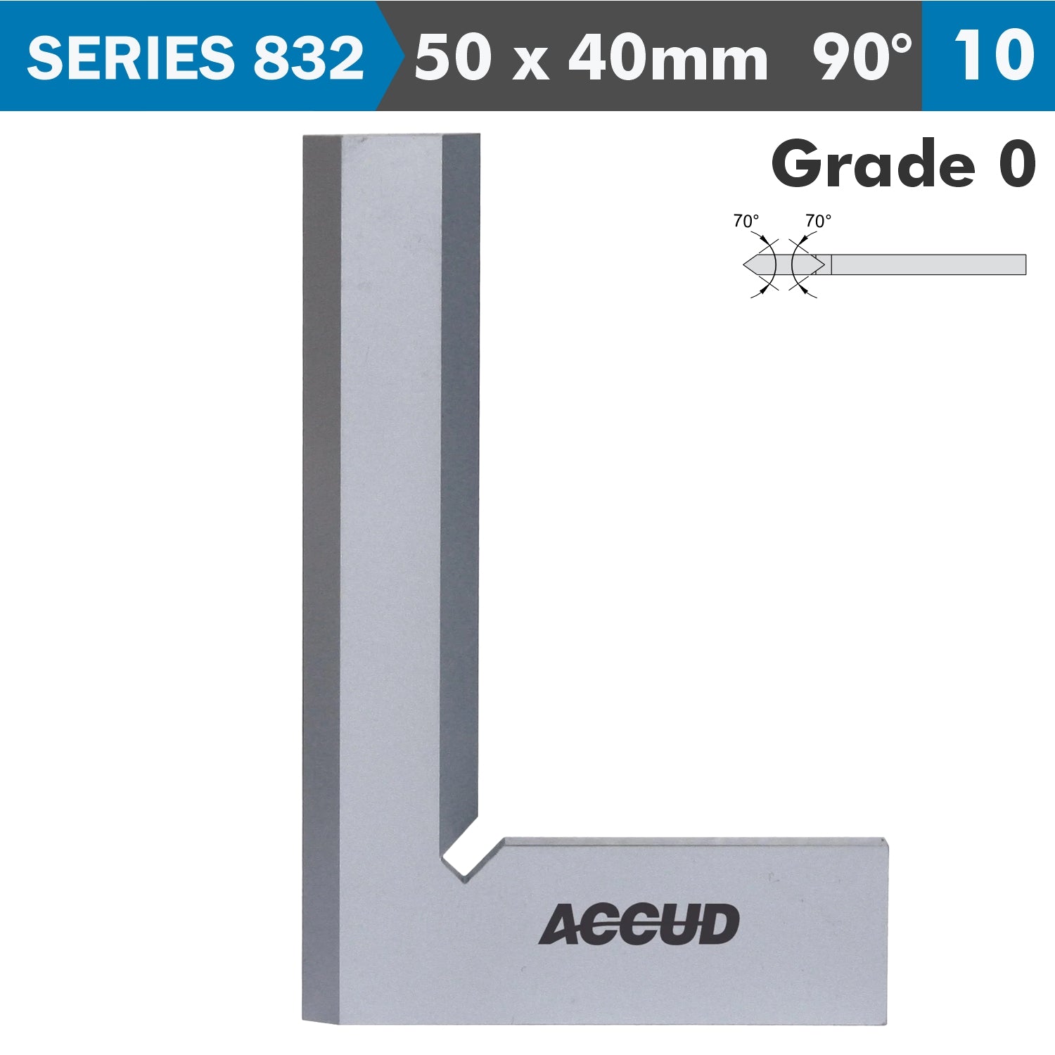 Beveled Edge Square 90 Deg. Grade 0 50 X40 Mm