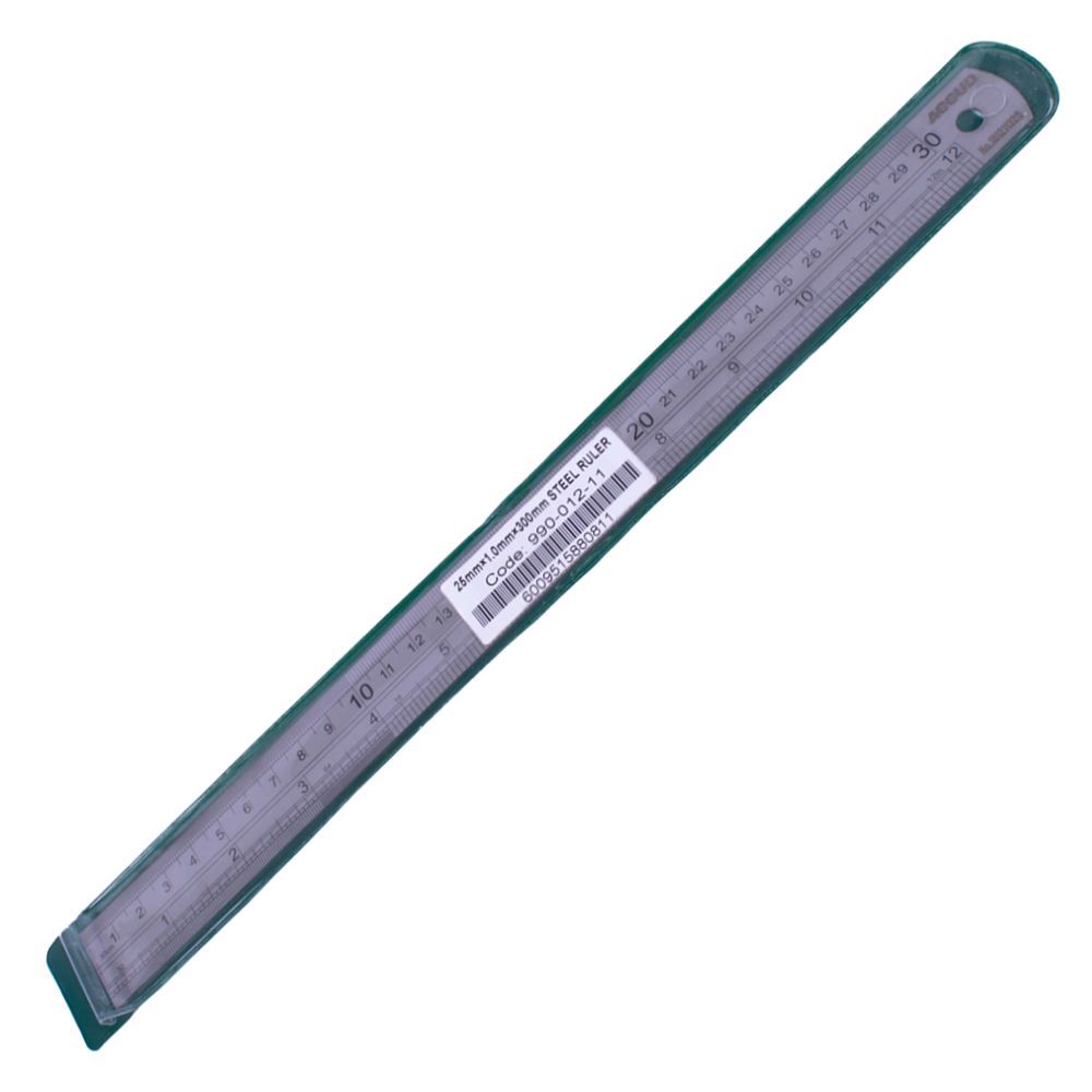 Ruler 300 Mm S/Steel 0.11 Mm Acc 0.5 Mm Grad.