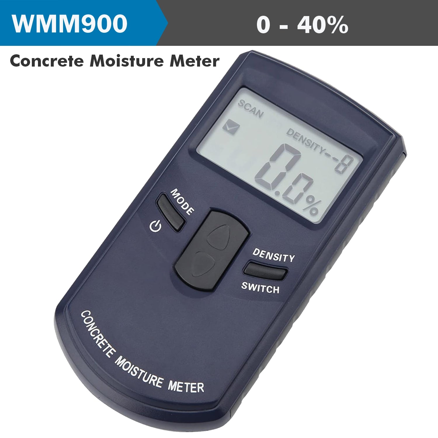 Concrete Moisture Tester 0 40% Range 2% Accur 0.5% Res