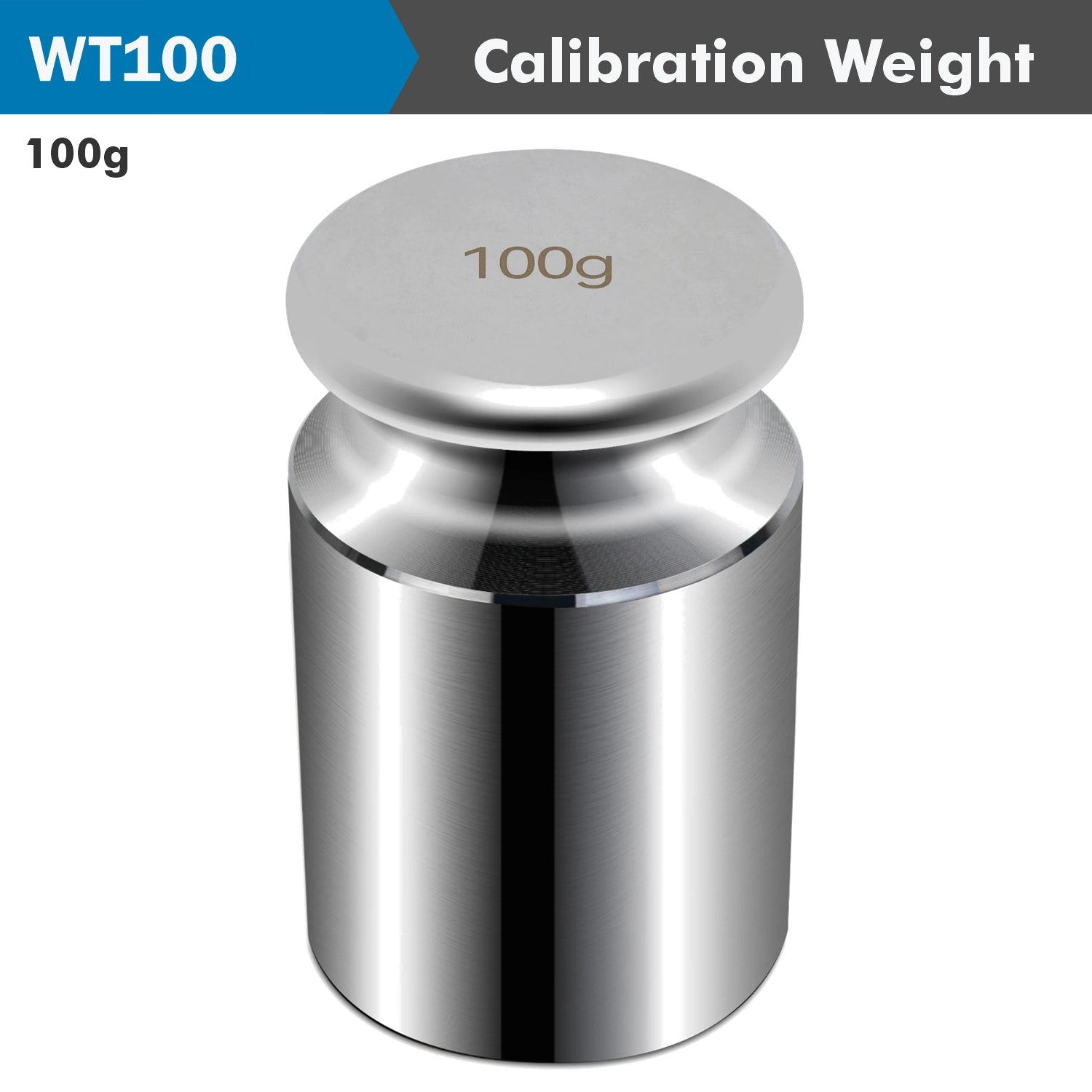 Cylindrical Calibration Weight 100 Gram Stainless Steel