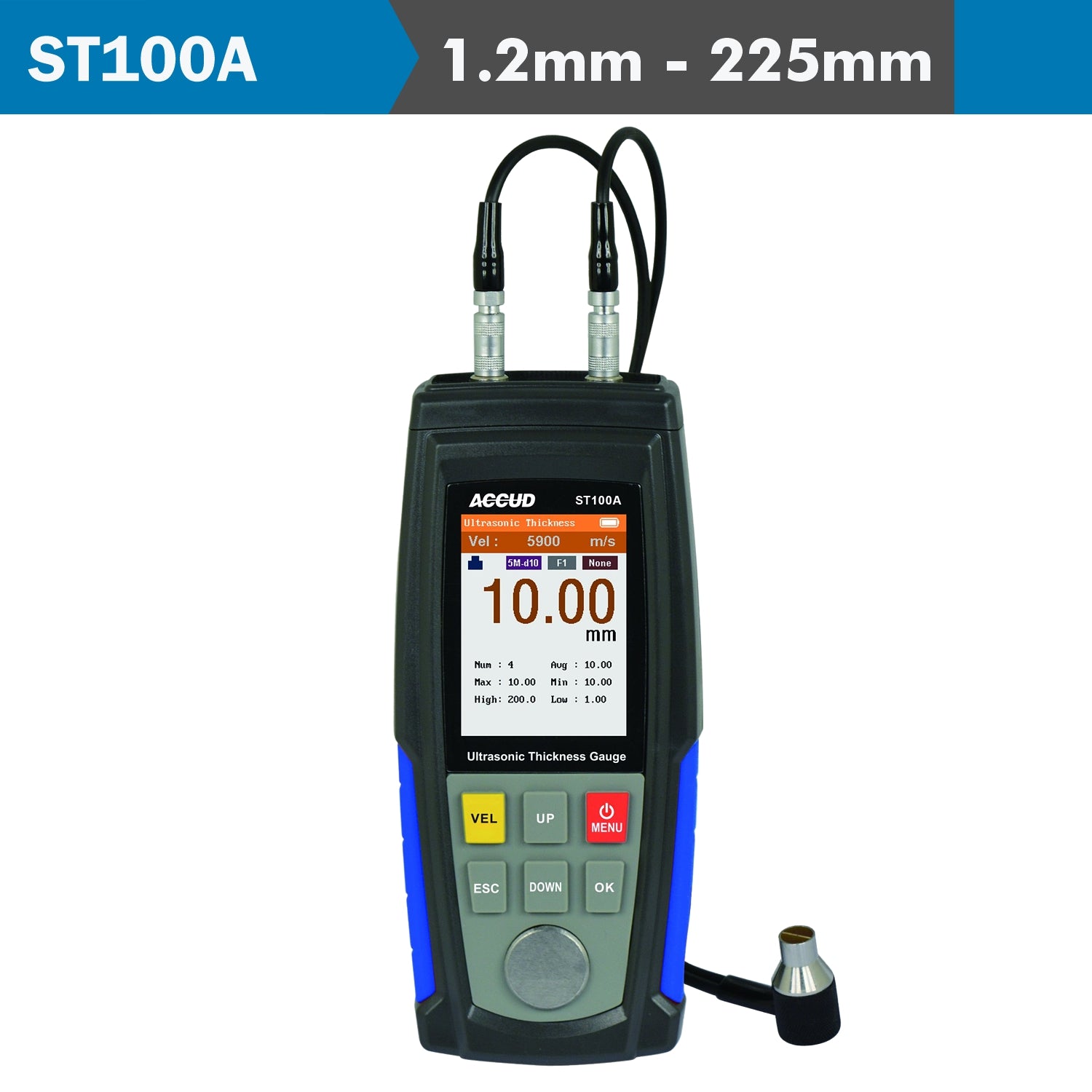 Ultrasonic Thickness Gauge 1.2 225 Mm Steel