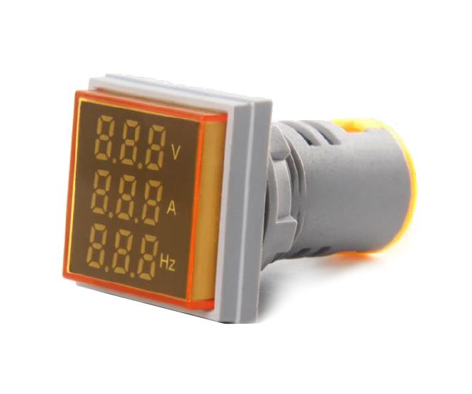 IVoltmeter+Ammter+Frequency Meter Square Yellow Pl Ad101 22 Vahzs Y