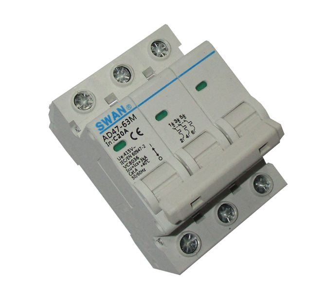 I-Circuit Breaker Din 16 A 3 P 3 Ka C Curve Cb Ad47 M 3316