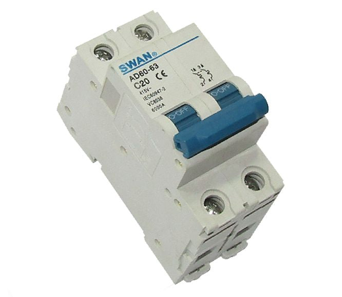 I-Circuit Breaker Din 32 A 2 P 6 Ka C Curve Cb Ad60 6232