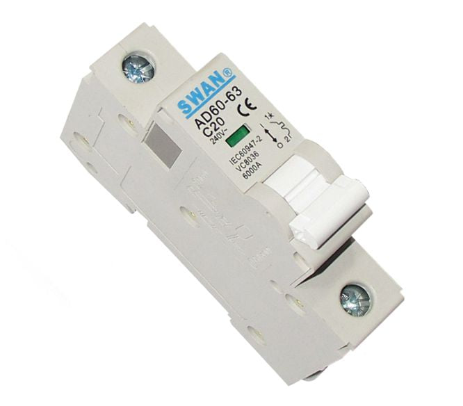 Circuit Breaker Din 6 A 1 P 6 Ka C Curve Cb Ad60 6106