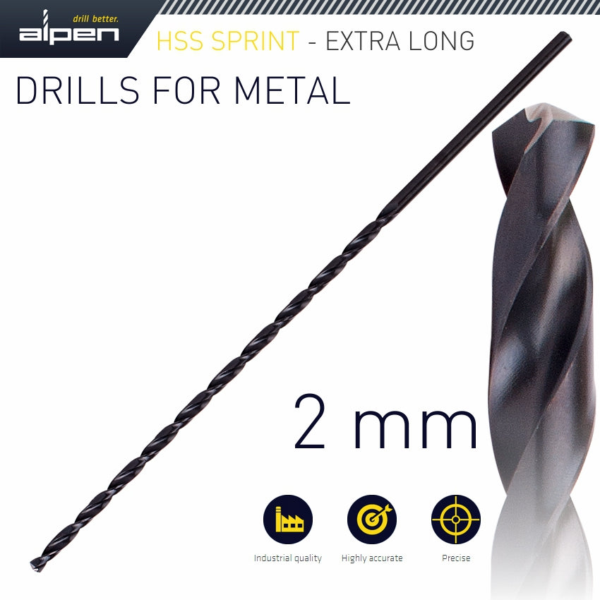 Hss Drill Bit 2 Mm 125 X 85 Extra Long