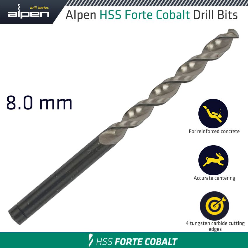 Hss Forte Cobalt Drill Bit 8 Mm