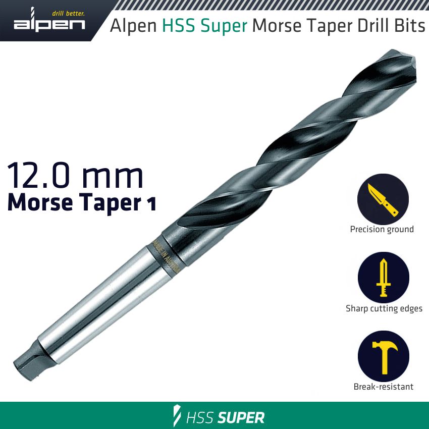 Hss Super 12 Mm Morse Taper 1 Shank