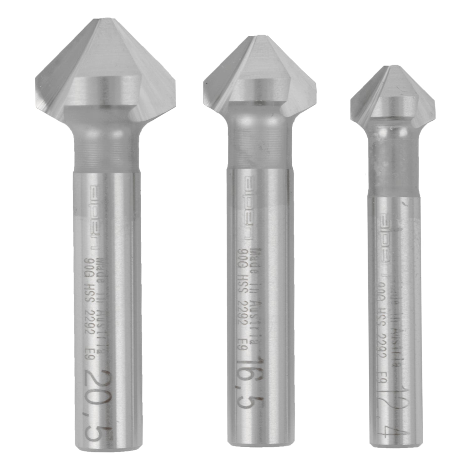 Hss Countersink Set Pcs 12.4 16.5 20.5 Mm