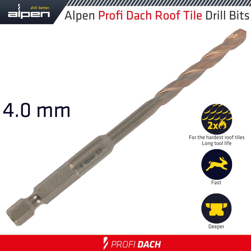 Roof Tile Drill Bit 4.0 Mm Bulk