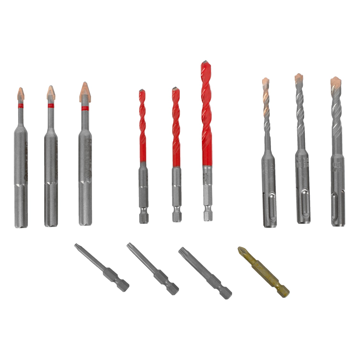 Drill Screwset Kit 13 13 Pcs C Prot,Multi 6 Kant,Sds Plus F4 ,4 Bits