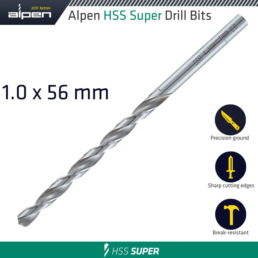 Hss Drill Bit Long 1 X 56 Mm Bulk