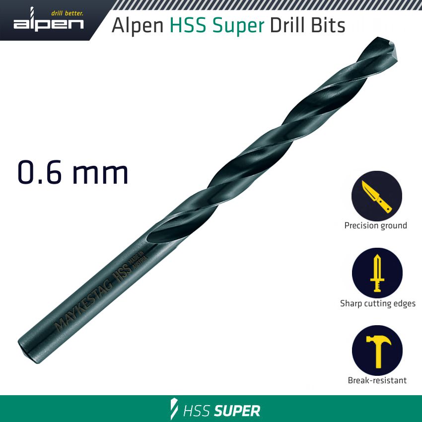 Hss Super Drill Bit 0.6 Mm Bulk