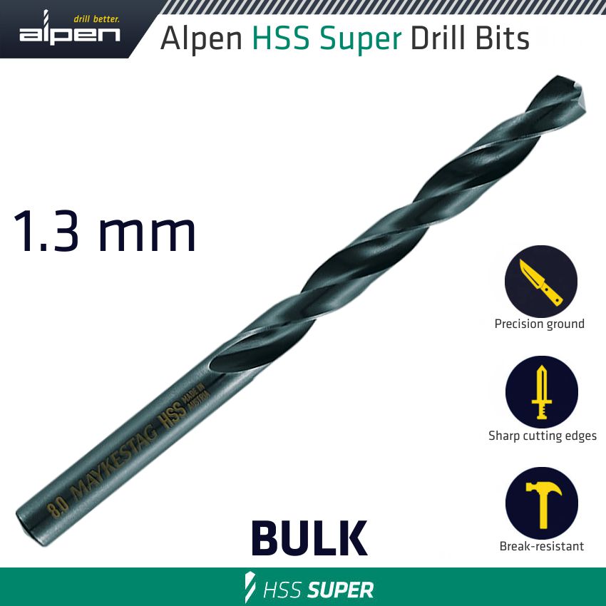 Hss Super Drill Bit 1.3 Mm Bulk