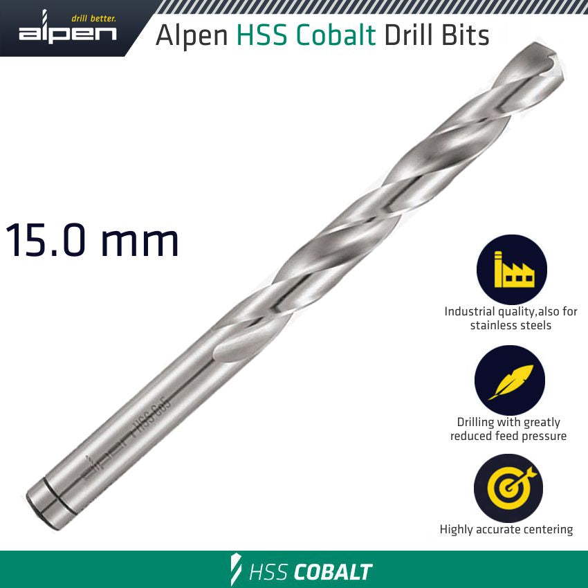 Hss Cobalt Din 338 15 Mm Bulk