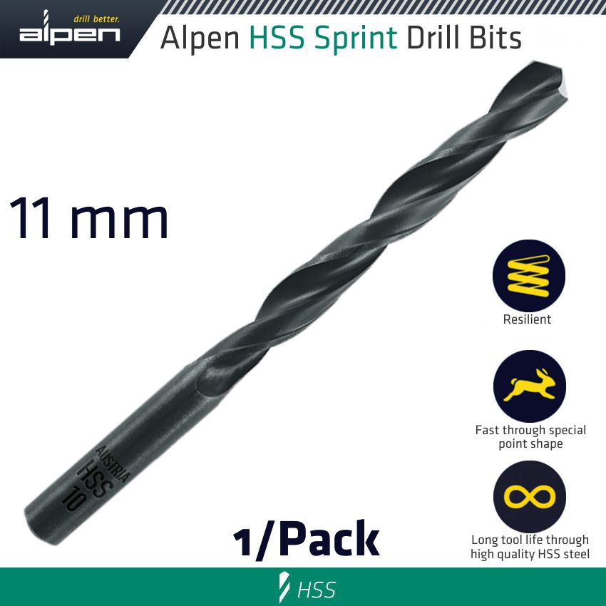 Hss Sprint Drill Bit 11 Mm 1/Pack