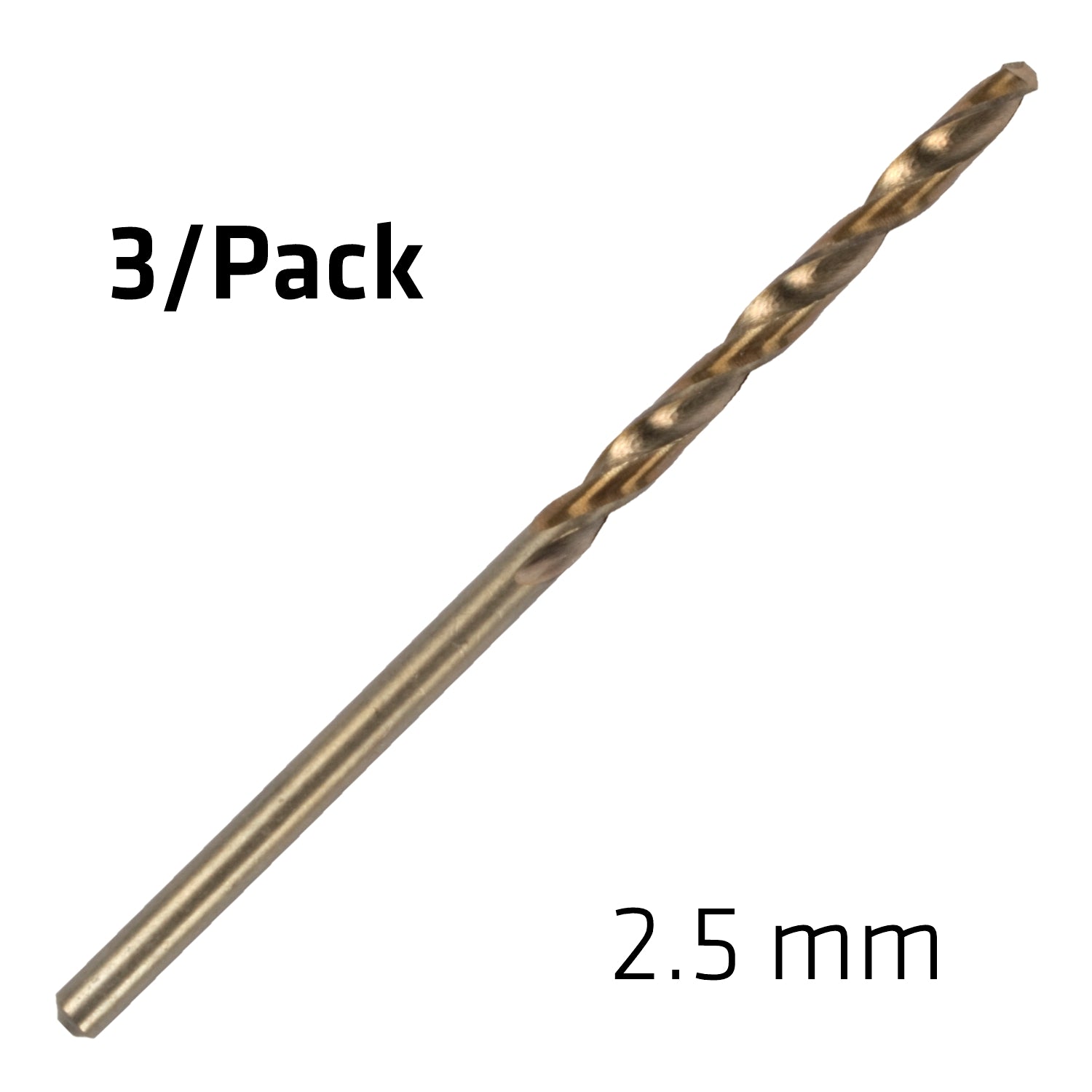 Hss Sprint Master 2.5 Mm X3 Sleeved Din338 Alpen Drill Bit