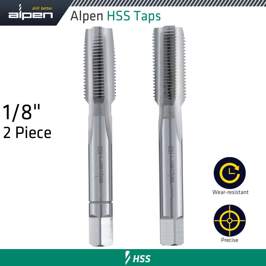 Hss Hand Tap Set Imperial G 1/8' Pouched