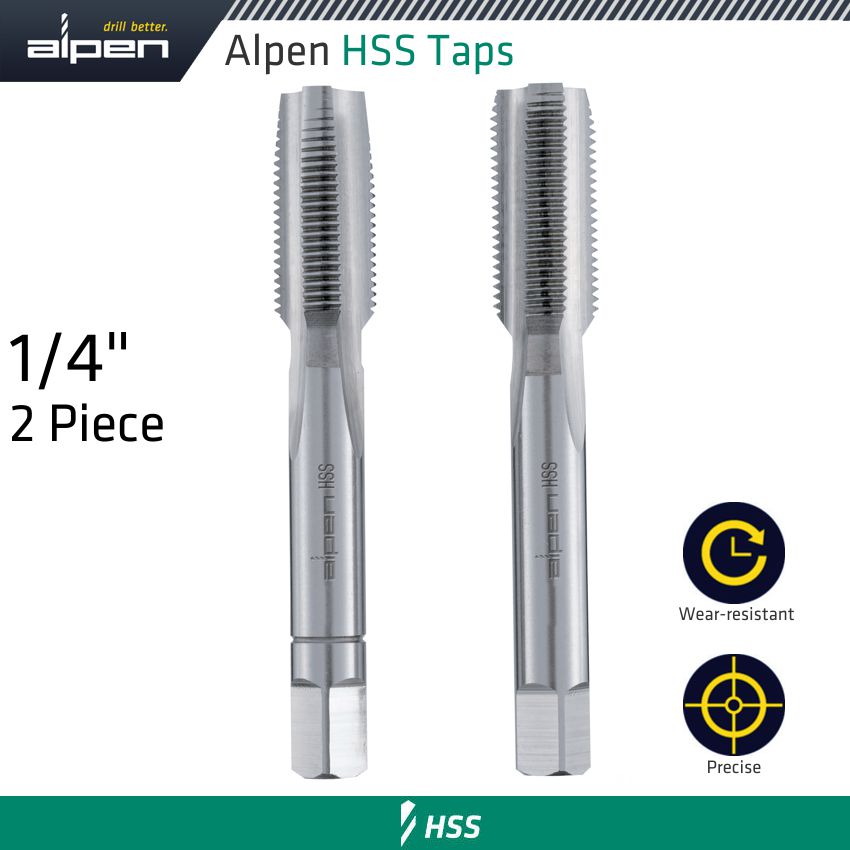 Hss Hand Tap Set Imperial G 1/4' Pouched