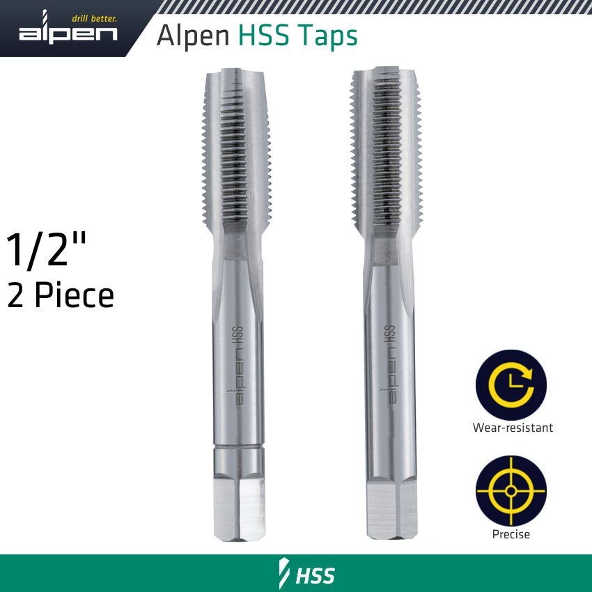 Hss Hand Tap Set Imperial G 1/2' Pouched