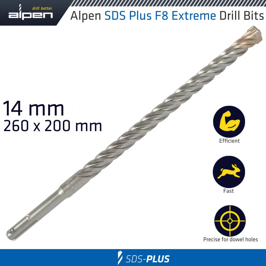 Sds Plus F8 Extreme 260 X 200 14 Mm Hammer Bit