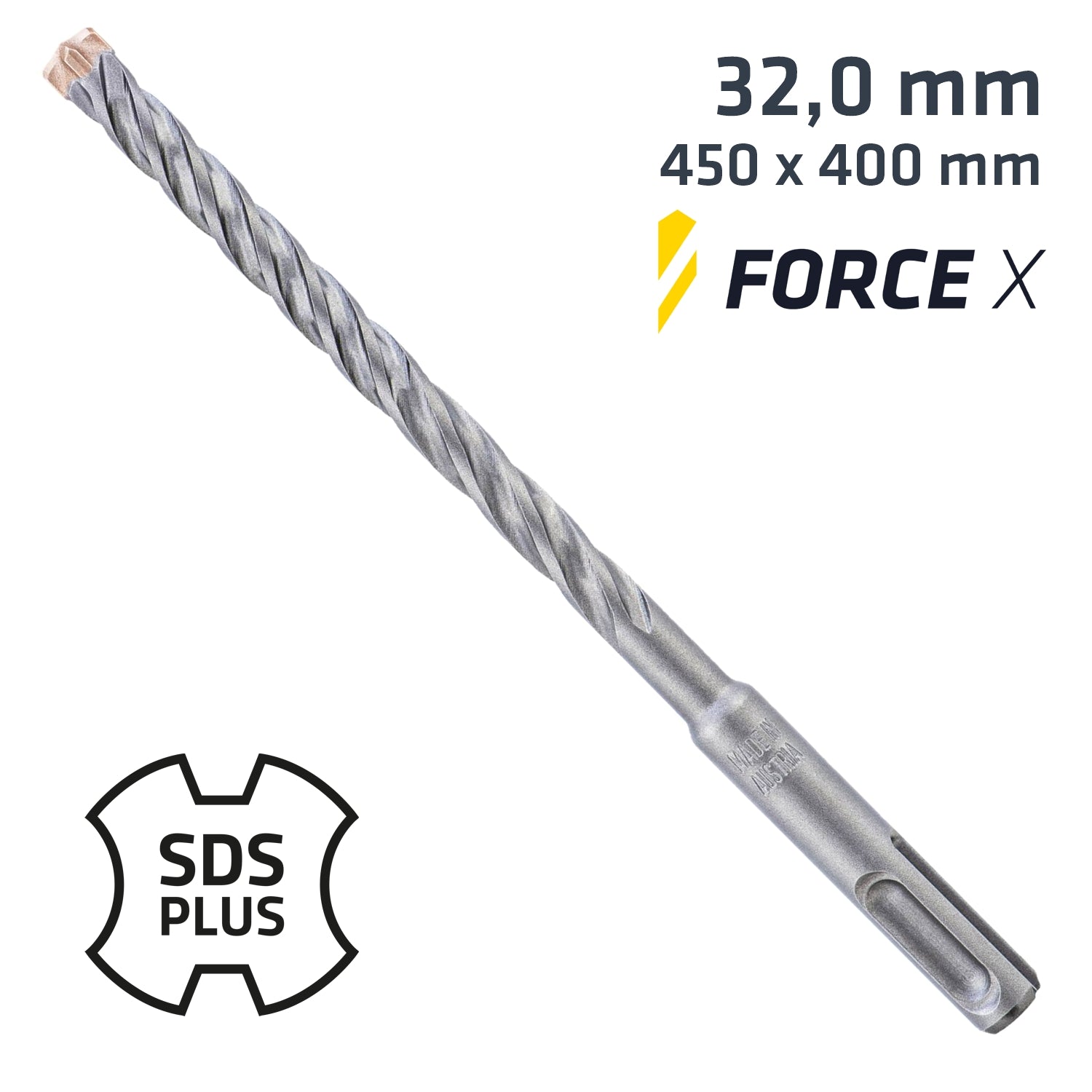 Force X 32.0 X 450/400 Sds Plus Drill Bit X4 Cutting Edges